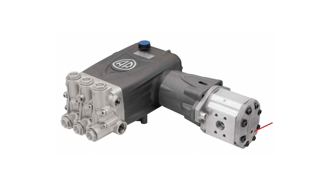AR HYDRAULIC DRIVE PUMP - HYD-RTX85 1450 RPM WITH MOUNTING RAILS AND MOTOR