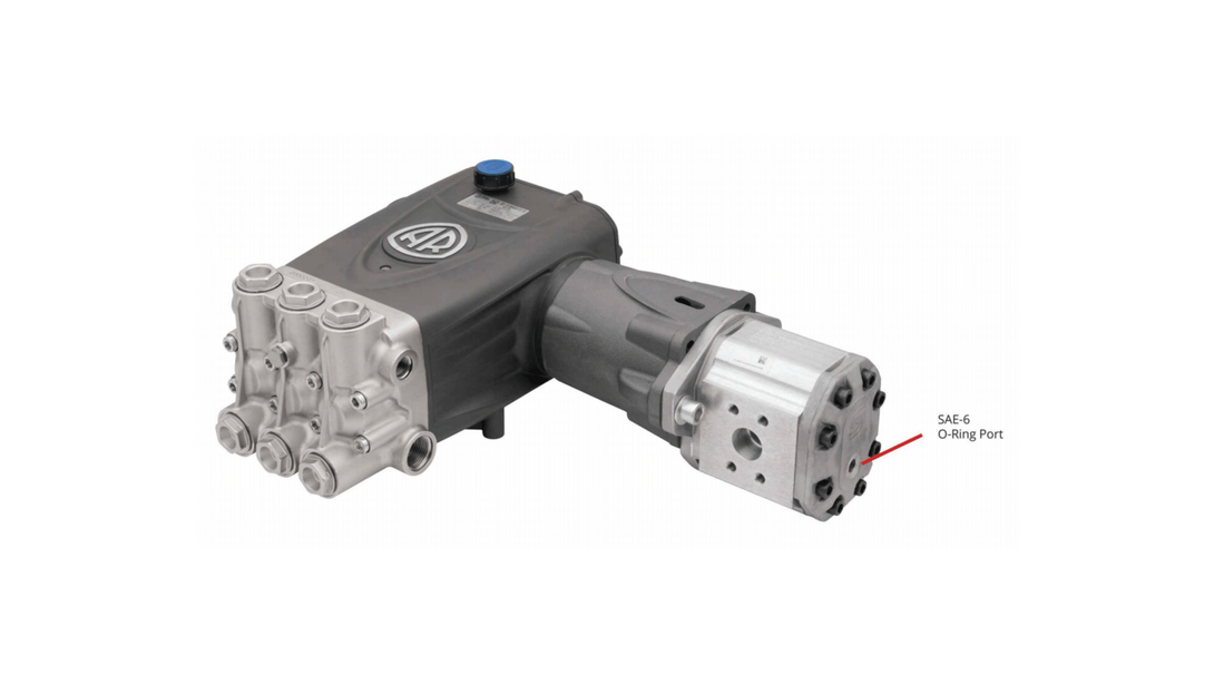 AR HYDRAULIC DRIVE PUMP - HYD-RTX60.300P 1450 RPM WITH MOUNTING RAILS AND MOTOR