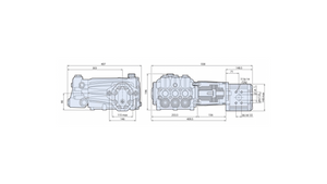 AR HYDRAULIC DRIVE PUMP - HYD-RTX50 1450 RPM WITH MOUNTING RAILS AND MOTOR