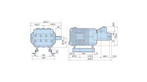 AR INDUSTRIAL STAINLESS STEEL PUMP - STPA-SS55G70N 1750 RPM N VERSION