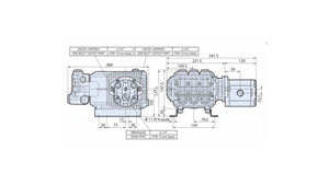 AR HYDRAULIC DRIVE PUMP - HYD-XW3010 1450 RPM WITH MOUNTING RAILS