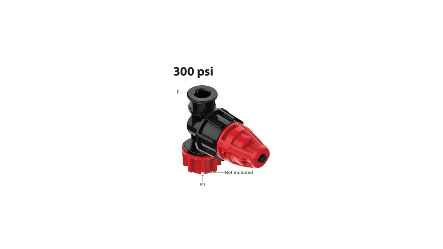 AR HYDRAULIC NOZZLE BODY WITH DIAPHRAGM CHECK-VALVE AG8234098 - 300 PSI G3/8”M G 1/4” F