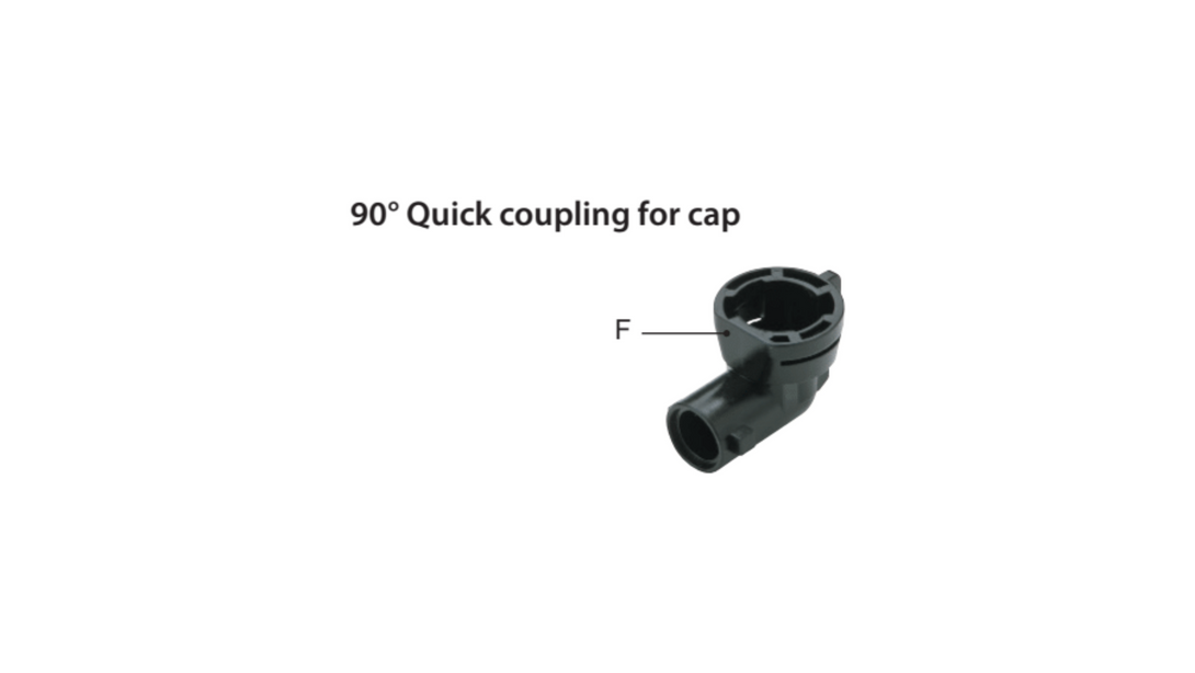 AR HYDRAULIC NOZZLE BODY ADAPTER AG8230022 - 90° QUICK COUPLING FOR CAPS