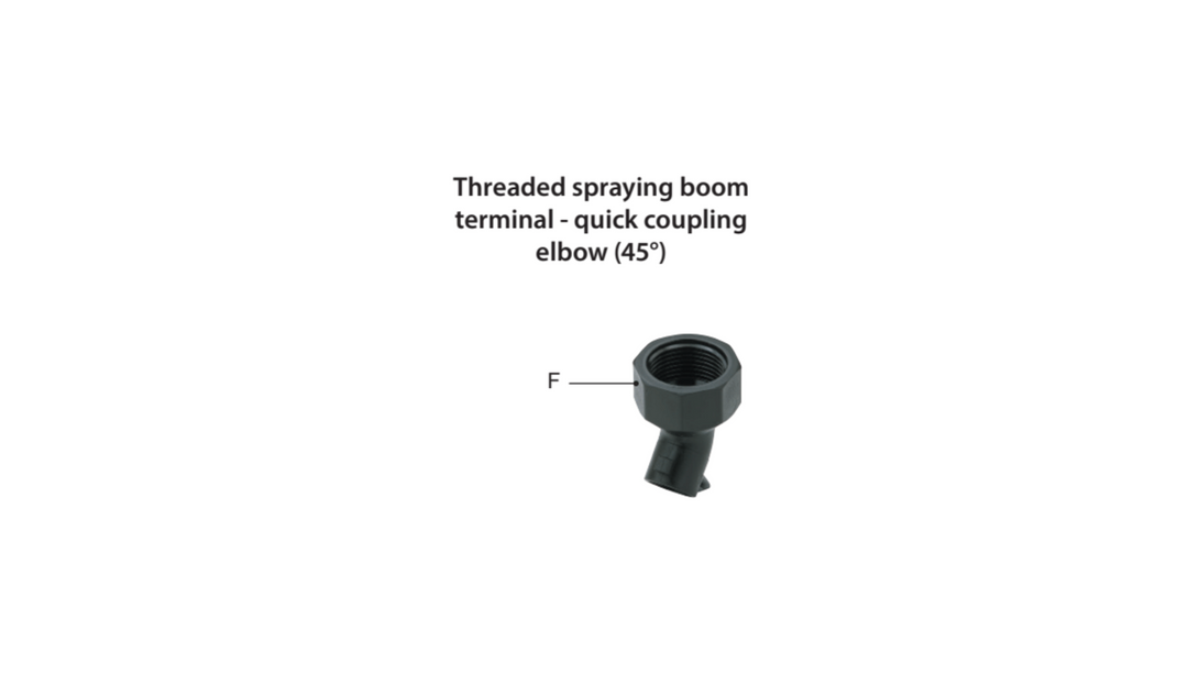 AR HYDRAULIC NOZZLE BODY ADAPTER AG8230016 - 45° QUICK COUPLING ELBOW G1/2”