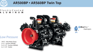 AR HYDRAULIC DRIVEN PUMP AR500BPTWINTOP-C/C Twin Top 550 RPM - LOW-PRESSURE