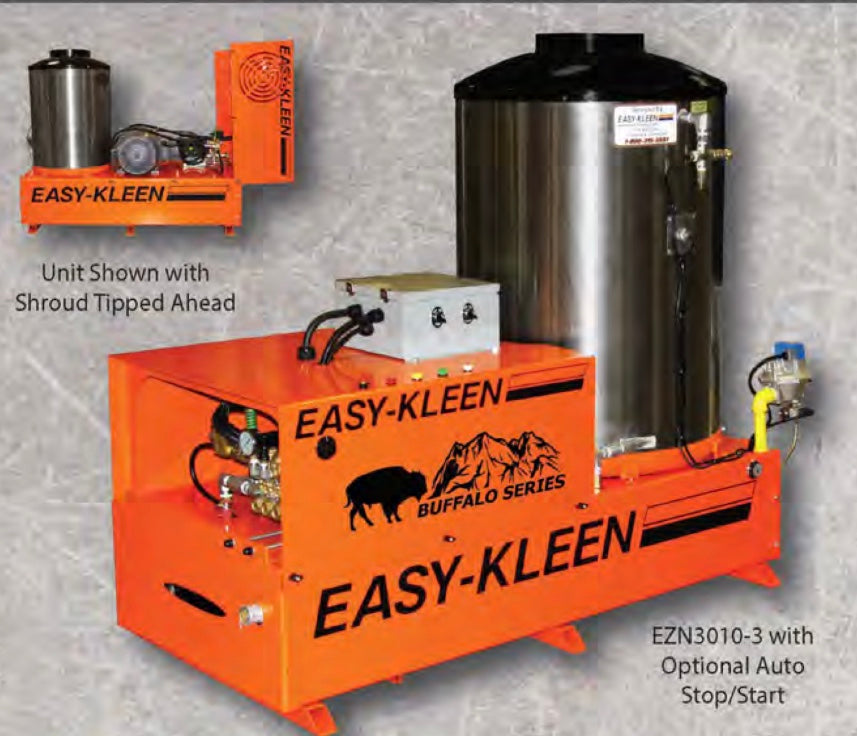 Easy-Kleen 3000 PSI (Natual Gas - Hot Water) Auto Stop Belt-Drive Stationary Pressure Washer EZN3010-3-208-A